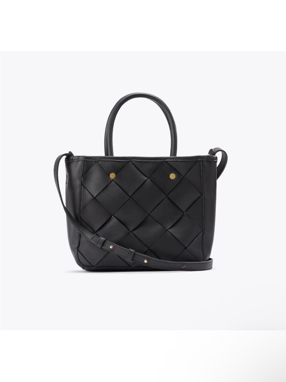 NEW Nisolo Handwoven Carry-All Satchel in Black - Picture 14 of 15
